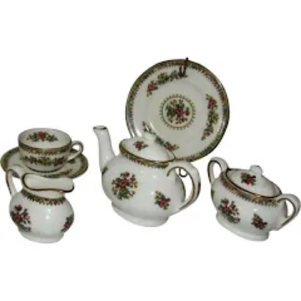 Coalport Ming Rose miniatures